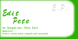 edit pete business card